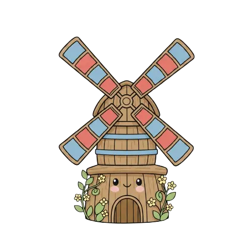 Model kincir angin WeDo dengan baling-baling berputar